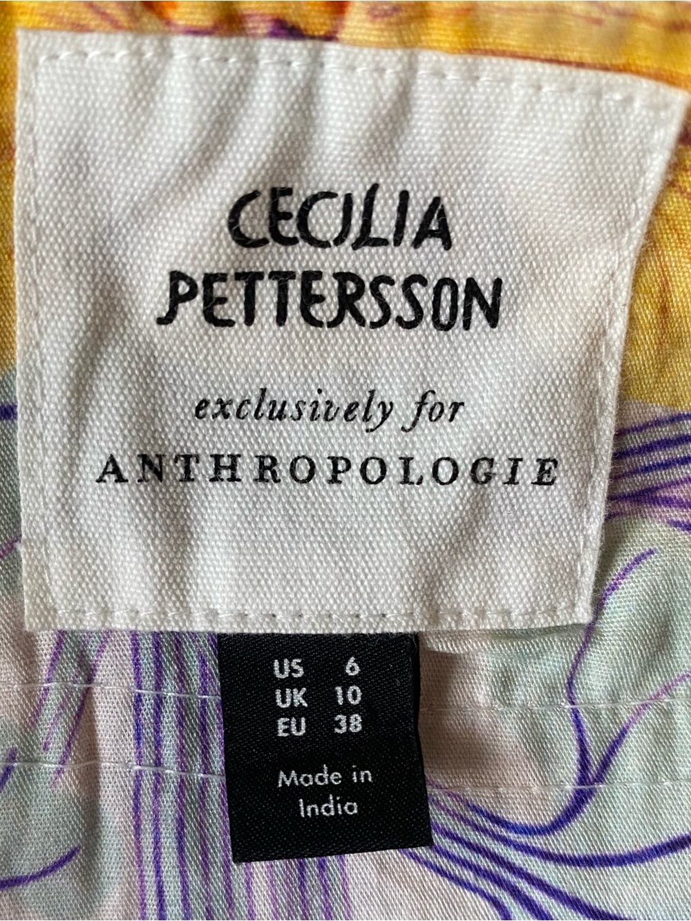 Anthropology Cecilia Pettersson Floral Tie-Front Sundress in Yellow & Purple - Picture 2 of 12